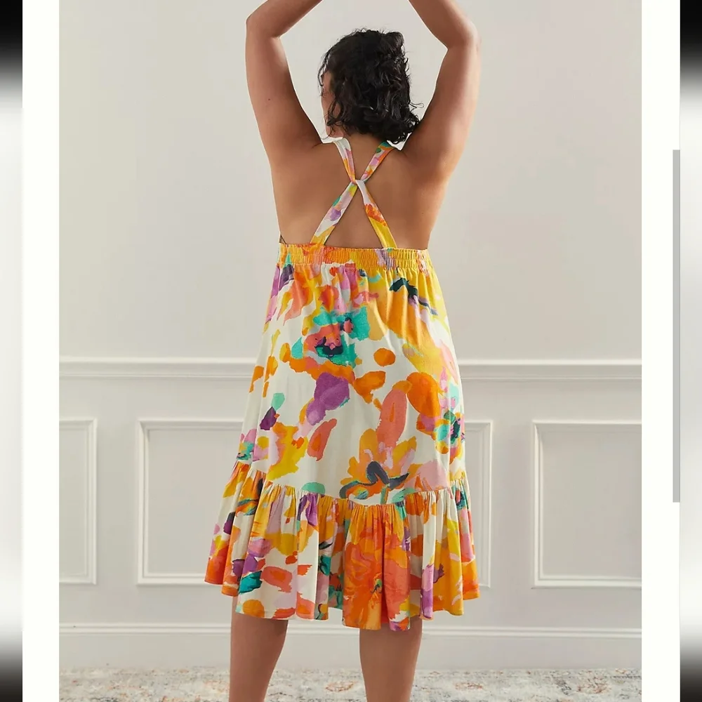 Daily Practice by Anthropologie Frida Cross-Back Midi Dress - Picture 2 of 8